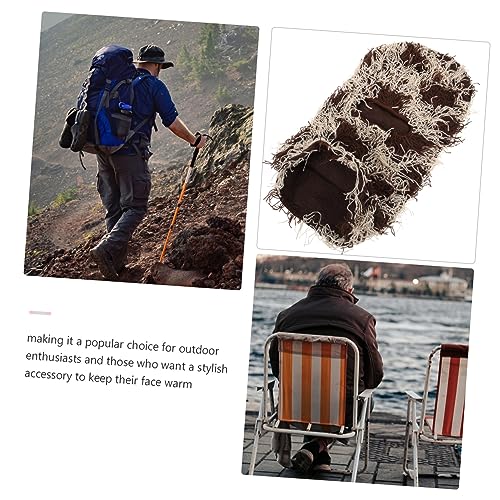 Gatuida Ski Mask Balaclava para Hombres y Mujeres, Gorro de Lana Knitted para Cara Completa, Antiviento y Cálido, Cubierta Facial para Clima Frío, para Actividades Al Aire Libre, Café miniatura 4