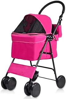 Carrinho de cachorro duplo Carrinho de estimação Carrinho de viagem grande para animais de estimação Carrinho de cachorro grande para animais de estimação Carrinho de espaço dobrável com 10 kg para carrinho de viagem para animais de estimação de saída (D)