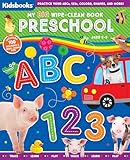 My Big Wipe-Clean Book: Preschool-Practice ABCs, 123s, Colors, Shapes and More-Includes 100 Stickers