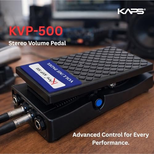 Image of KAPS KVP-500 Universal Stereo Volume Pedal for Keyboard, Synthesizer, Digital Piano & OCTAPAD | Passive, No Power Required | Smooth Performance Control Pedal | Durable Non-Slip Design