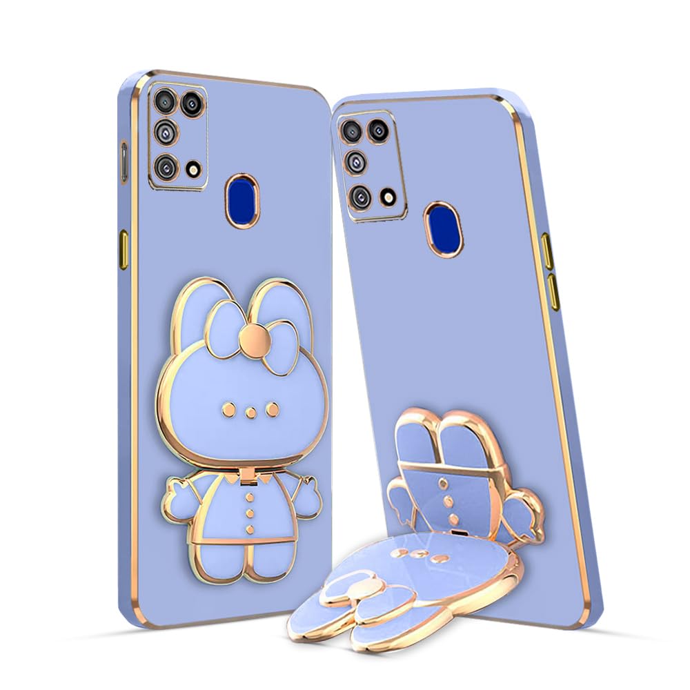 KARWAN Silicone ? 3D Cat Back Case And Cover With Stand Compatible For Samsung Galaxy M31| Stand And Mirror | Camera Protection | Electroplated | Folding Stand - Blue (B0CCL6Y2RF) Amazon Price History, Amazon Price Tracker