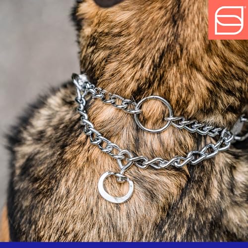 Herm. Sprenger Ultra-Plus Prong Dog Training Collar with Quick Release Snap and Swivel, Anti Pull Training Pinch Collar, Steel Chrome Plated (2.25 mm x 13\" Neck Size; 16\" Chain Length)