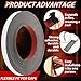 Innconee 2 Rolls Intumescent Smoke Seal Strip Tape Flexible Expanding Fire Door Strips Adhesive Backed Composite Rubber Smoke Gasket Seal for Fire Windows Steel Doors, 0.6'' x 0.08'' x 9.8'/Roll