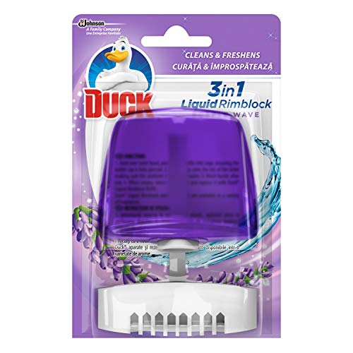 Duck WC Active 3in1 Toilet Liquid Rimblock Purple Wave 55ml, Pack of 6