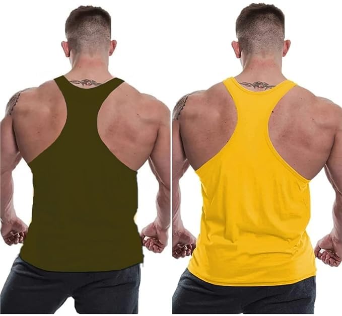 Image of MASCARI Men's Tank Tops Muscle Gym Bodybuilding Vest Fitness Workout Sando -mf