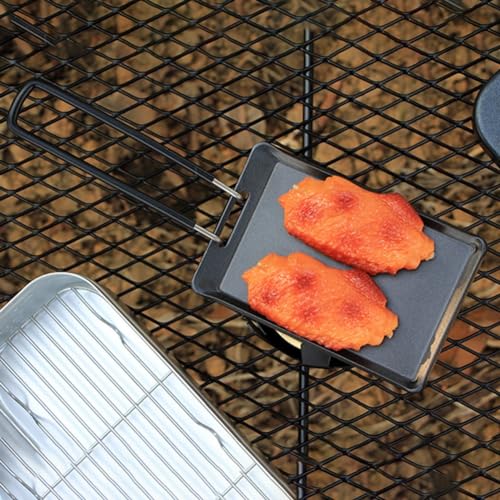 DAZZLEEX Cast Iron Griddle, Grill Pan Griddle Grill With Handles, Nonstick Plate Square Barbecue Plate Steak Grill Pan Teppanyaki - Image 8