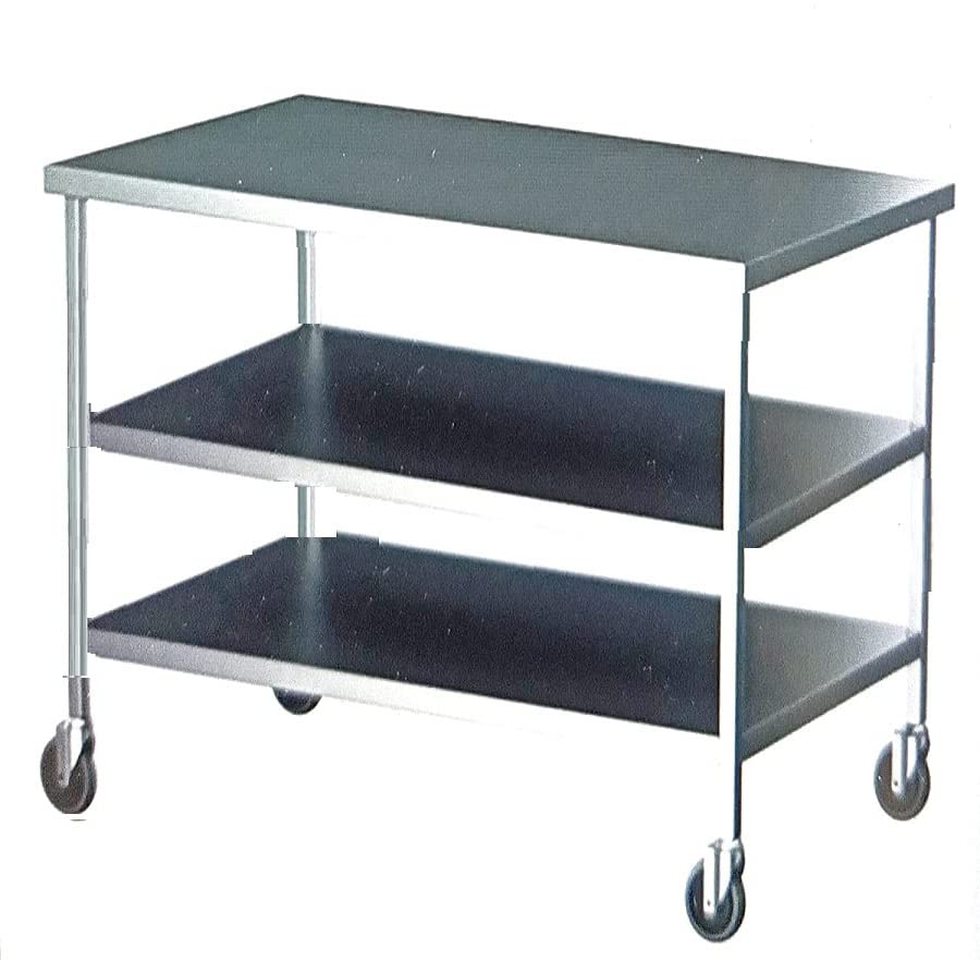 Image of Stainless Steel (SS Table, 32 x 23 x 31.5 (2 Under Shelf + Wheels))