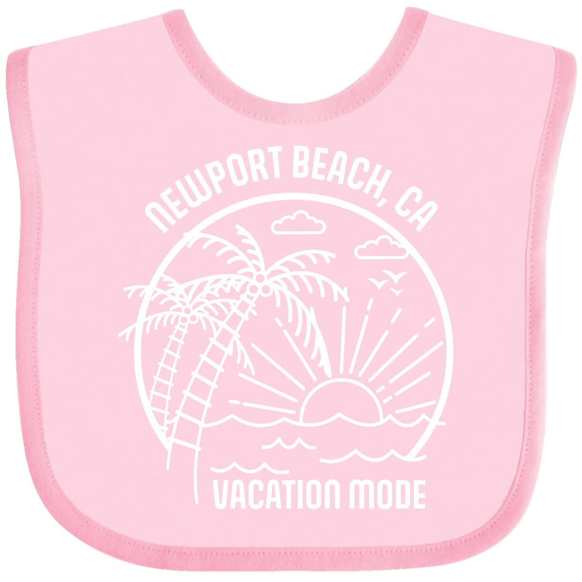 inktastic Summer Vacation Mode Newport Beach California Baby Bib