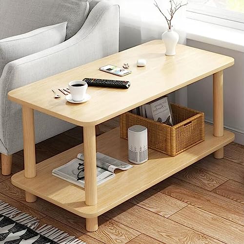 Table double en bois avec étagère de chevet robuste couleur chêne - 7