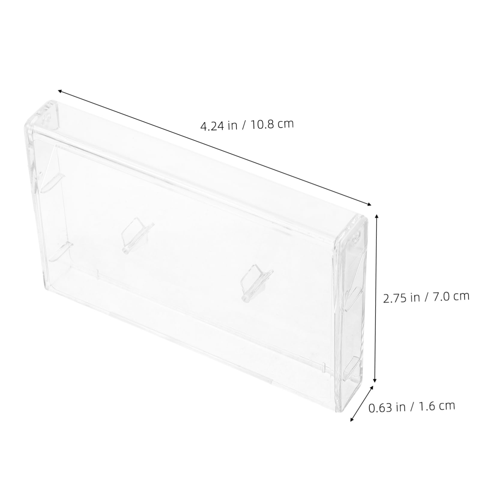 Happyyami 2PCS Transparent Cassette Tape Cases Durable Plastic Organizers for Music Cassettes Dustproof Storage Box for Easy Access and Aesthetic Display Versatile Use for Items