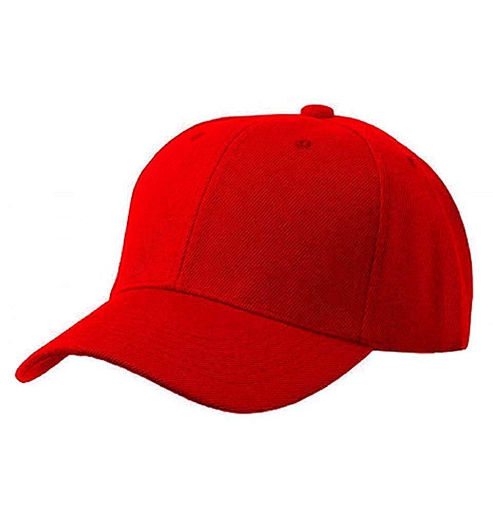 Devil Men's Cotton Adjustable Baseball Cap (Red, Free Size)