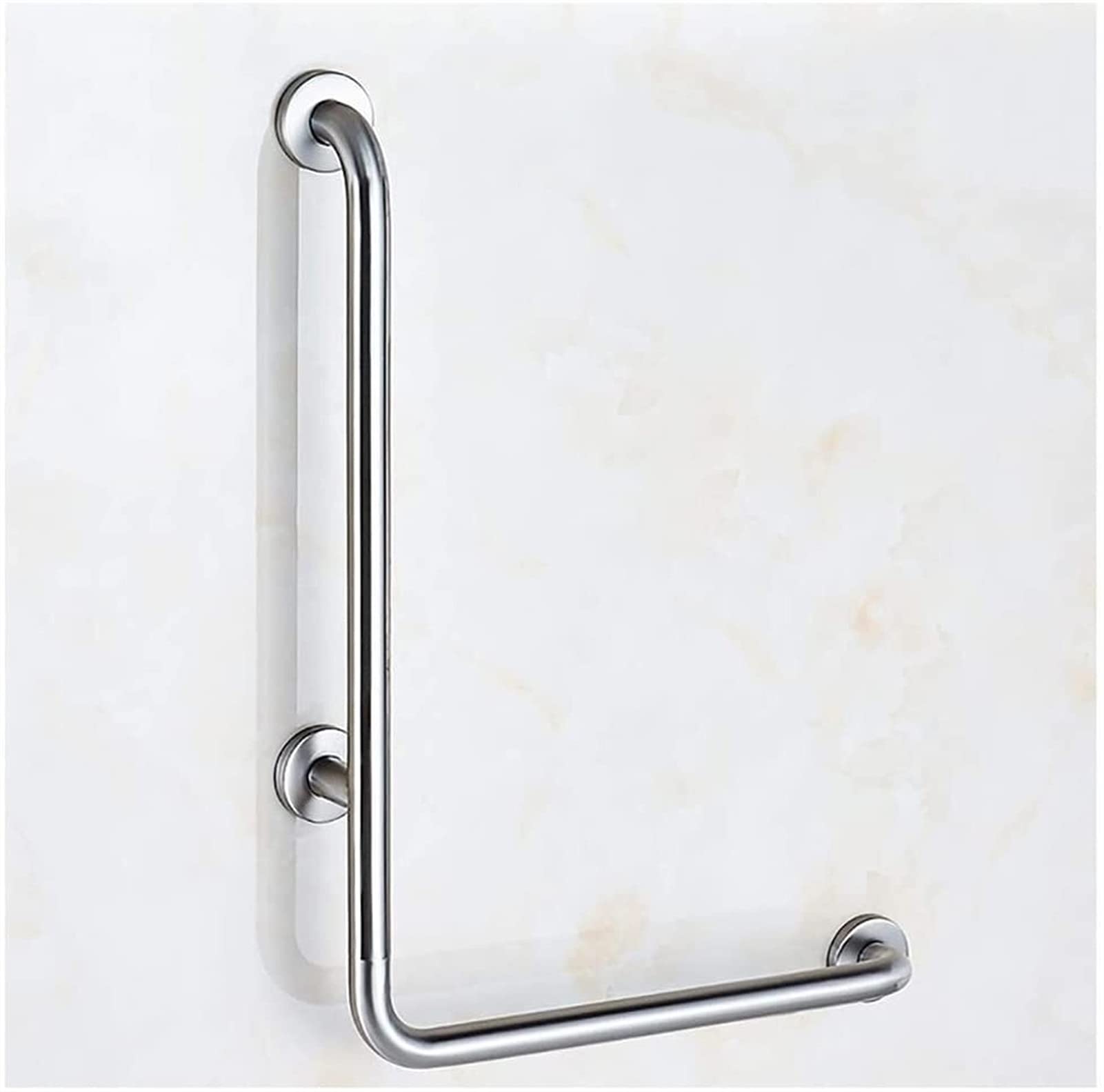 Shower Handicap Grab Bars for Bathroom Wall, L-Shaped Grab Bar, Stainless Steel Bathtub Safety Support Rail,Chromed Armrest,Elderly Disabled Toilet Anti-Skid Safety Handle, Towel Rack (Size : Right)
