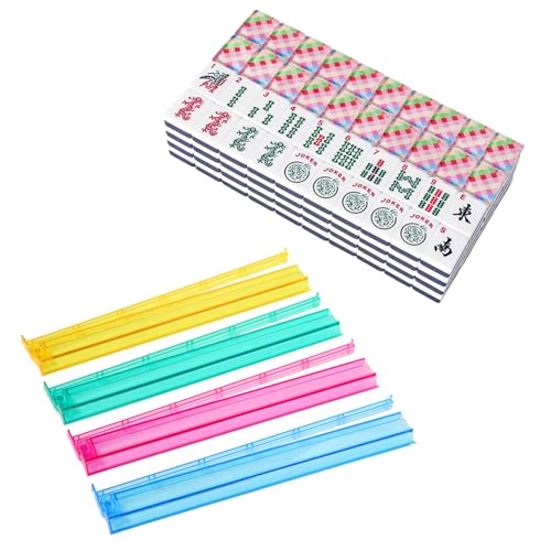 Juego de Mahjong Americano con 166 piezas acrílicas miniatura 1