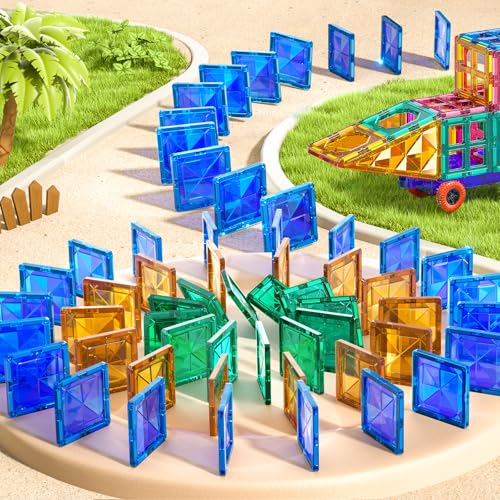 Temi YF-010 Magnetic Tiles,Building Blocks, Magnets Building Set, Learning And Education Toys Christmas Toy Gift For Ages 3 4 5 6 7 8+ Year Old Toddler Kids Boys And Girls thumb #2