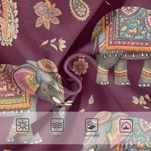 Vintage Ornate Elephants Vibrant Girl Panties Cute Toddler Underwear Floral Cotton Funny Kids Briefs Undies 2t3