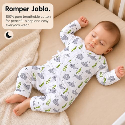 Image of The Mom Store Baby Romper Jabla Style Combo For Boys And Girls | Cotton | Soft Infant Bodysuit | Trendy Stylish Sleepwear For Newborn Baby | Printed | Unisex Comfortable Everyday Baby Wear