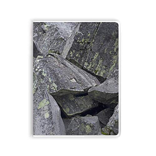 Carnet de notes feuilles de pierre foncées idéal pour le bureau et vos projets