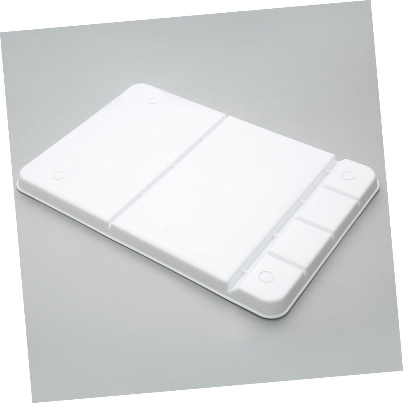 Palette de Peinture Multi-Compartiments Pratique Plastique Blanche en PP Surface Lisse et Résistante pour Mélange Aquarelle pour Artistes et Étudiants