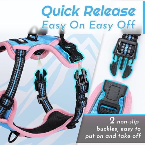 Image of Eagloo Dog Harness for Small Dogs, No Pull Pet Vest with 2 Leash Clips