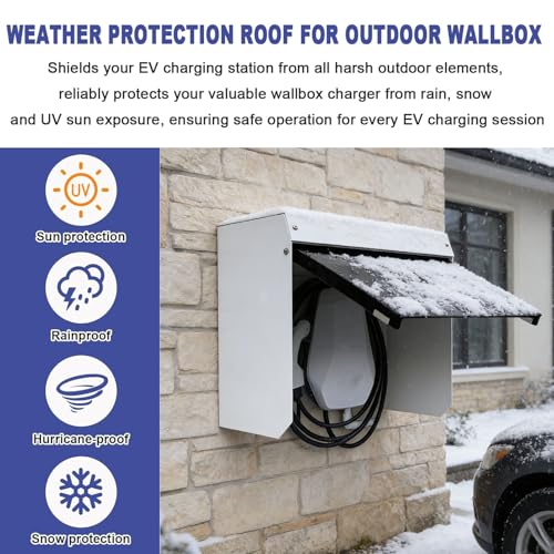 Abdeckung für Outdoor-Ladegeräte, wasserdichtes Gehäuse aus verzinktem Stahl mit Acryltür zum Schutz vor Schnee, UV-Strahlung und Regen, robustes und rostfreies Gehäuse für elektrische Geräte im Auß