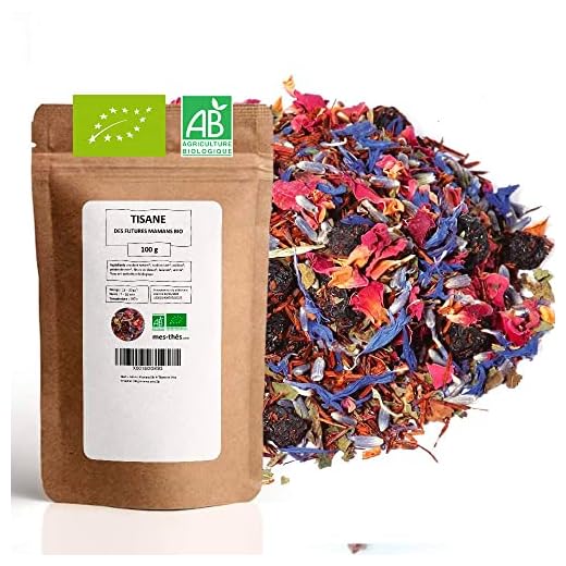 Tisane Bio - Futures Mamans - Tisanes en Vrac - 100g (40 tasses) - 100 % Agriculture Biologique - Mes-Thés