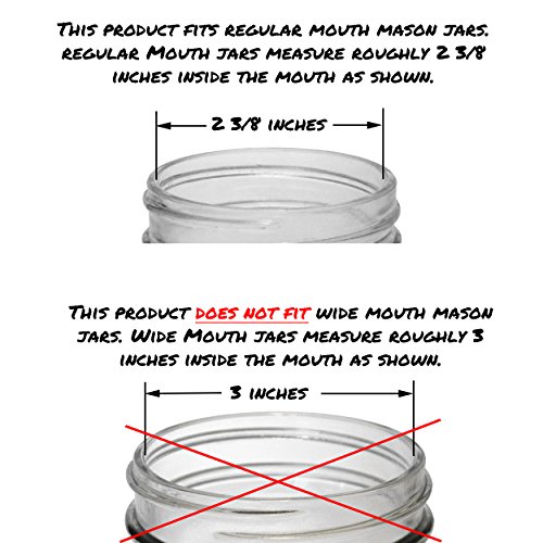 Drink, Pour, Store! Regular Mouth Mason Jar Flip Cap Lid by County Line Kitchen with Airtight, Leak-Proof Seal and Innovative Flip Cap (REGULAR MOUTH, Blue, 3 Pack) - Thumbnail 6