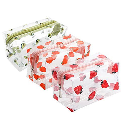 Cute Pencil Case Kawaii Pencil Pouch, Fruit Pencil Box Bag Clear Pen Case Organizer Holder