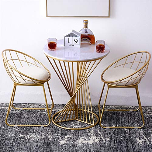 Beistelltische Runder Marmor Kaffee Beistelltisch Sofa Snack Tisch Metall...