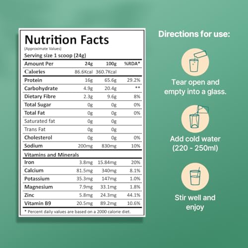 Image of GREEN PROTEIN Pea Protein Isolate Powder, Vegan Plant Protein, No Added Sugar, 100% Vegan, Soy Free, Dairy Free, Gluten Free, Allergen Free, Pineapple Flavor, 15g Protein Per Serving, Pouch (500g)