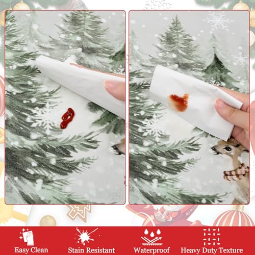 U'Artlines 2Pcs Christmas Anti Fatigue Kitchen Rugs And Mats, Christmas Tree Snowman Deer Non Slip Foam Cushioned Farmhouse Kitchen Floor Mats Comfort Standing Mats For Winter Home Decor Grey thumb #6