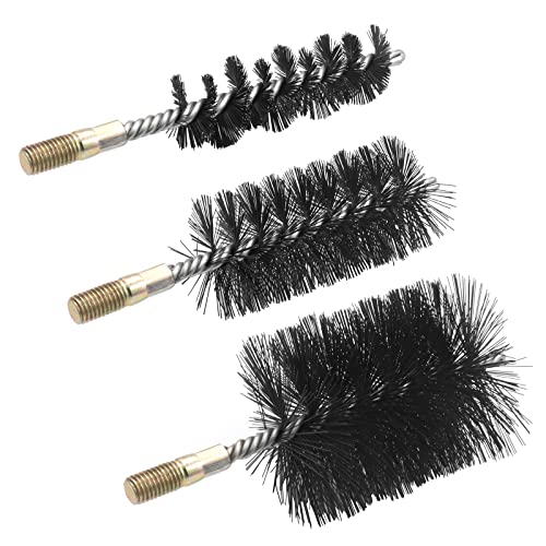 HUAREW Kaminbürste Ersatzköpfe 4 Stück - Für Kaminbesteck & Feuerherd Reinigung