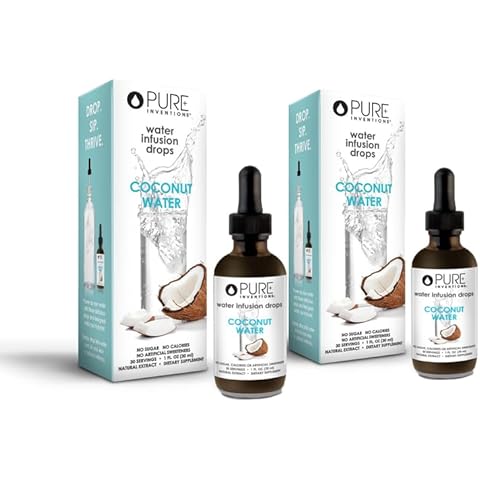 Pure Hydration Coconut Water Drops, 30 Servings, 1oz, Pack of 2 (Packaging May Vary) Cover