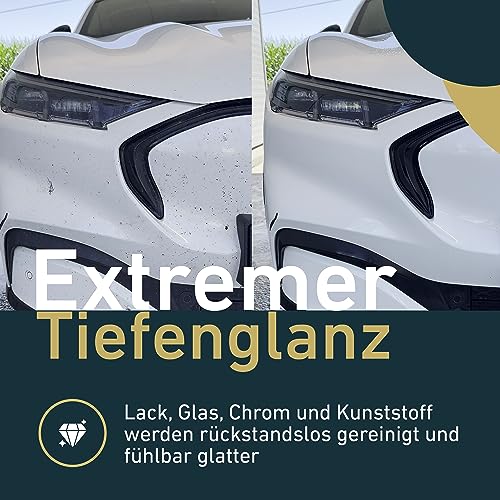 Aurum-Performance® Auto Reinigungsknete Set mit 500ml Gleitmittel - Autolack Knete lackschonend & effektiv - KFZ Clay Bar Lackknete, Lackreinigungsknete, Lack Autoknete
