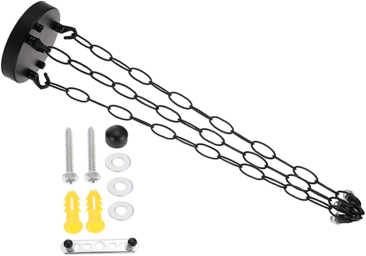 jojofuny 1set Pendant Light Canopy Heavy Duty Plate and Hanging Chains for Ceiling Lamps Chandelier Parts and Indoor Lighting