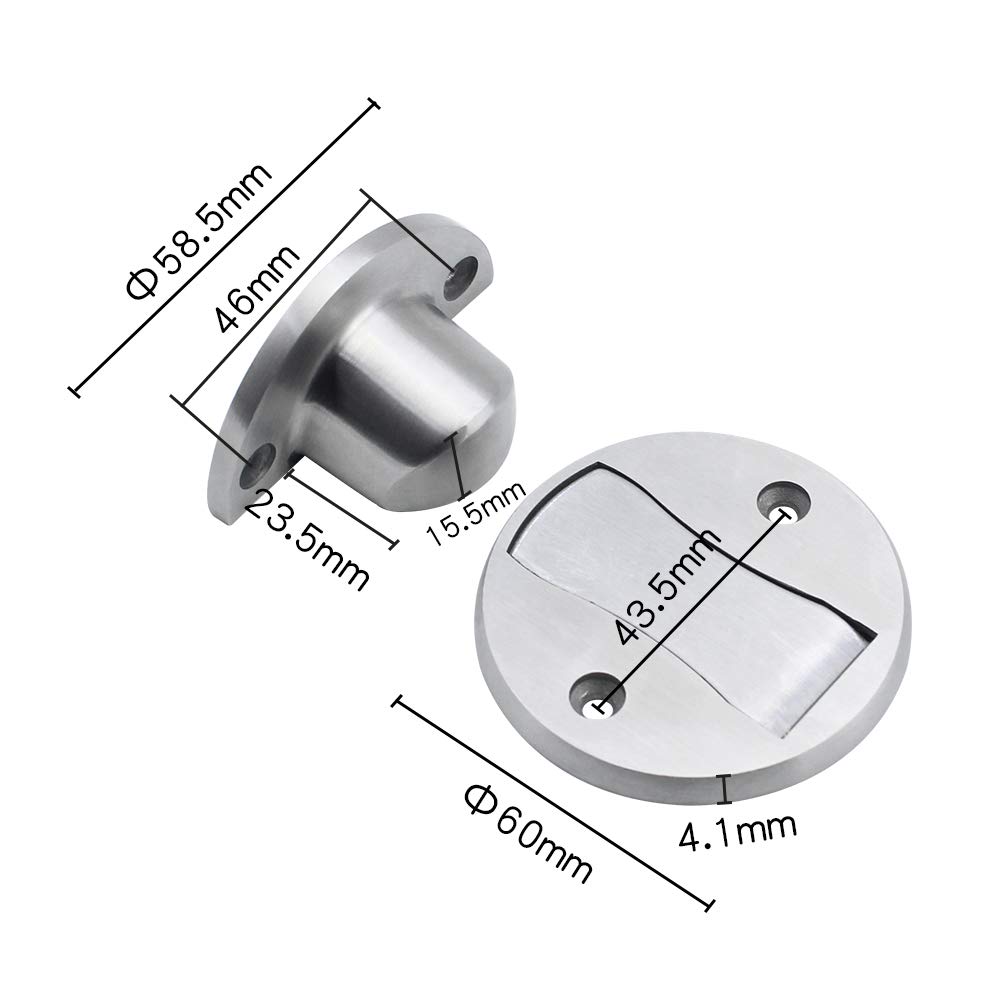 KingYH 1 Pack Door Stop Stainless Steel Heavy Duty Floor