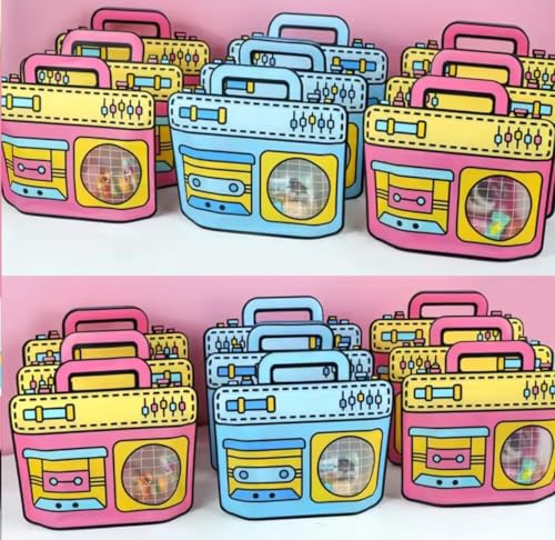 Image of VRB Dec 24pcs Foil Guddy bags, return gift bags for kids birthday, Happy Birthday Party Return Gift Bags For Boys and Girls, Colorful Gift Bag (24 pcs Radio Seal Bag)