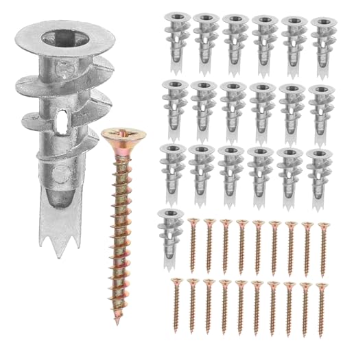 Cabilock Drywall Repair Anchors 20 Sets Self-Drilling Screws Easy Mounting Heavy Duty Wall Anchor Kit for Hanging