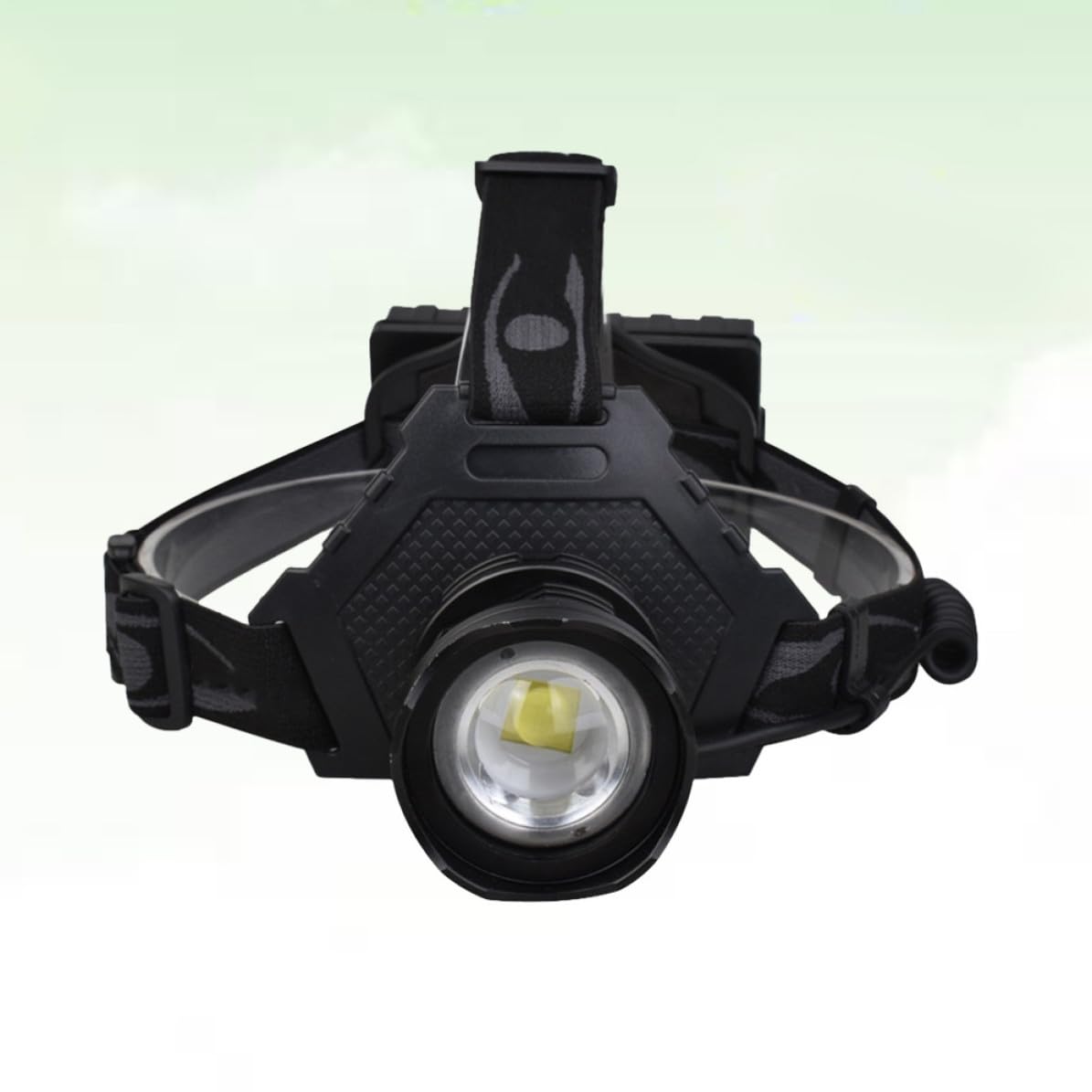 Linterna Frontal LED Recargable USB Zoom Retráctil, 50w, Carcasa de Aleación de Aluminio y Plástico, Adecuado para Actividades al Aire Libre y Ciclismo