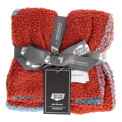 Saranoni Double-Layer Bamboni Superman Throw Blanket | Super Soft Poly Microfiber and Bamboo Blanket | Durable & Easy to Wash | Throw - 50 x 60