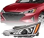 munirater 1-Pack LH Projector Headlight Headlamp Assembly Set Replacement for 2019 2020 Hyundai Elantra, Replace Driver Side Halogen Headlamp Only