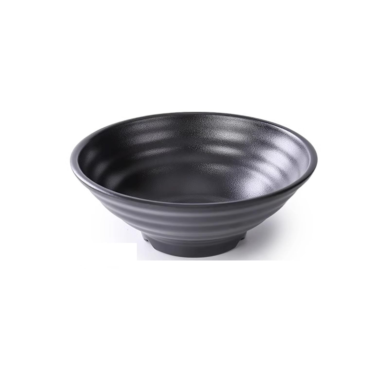 Bol de céréales Bol de vaisselle, bol à soupe en plastique, grand bol, bol spécial for nouilles, bol à surface givrée noire Bols à soupe pour la cuisine(12inch)