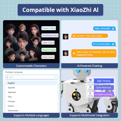 Image of AI Vision & Voice Interaction Robot for Arduino Scratch Python Programming 17DOF Humanoid Robot Large AI Model STEM Project Education Voice Command Walking Dancing Self-Stand Up, Tonybot Ultimate kit