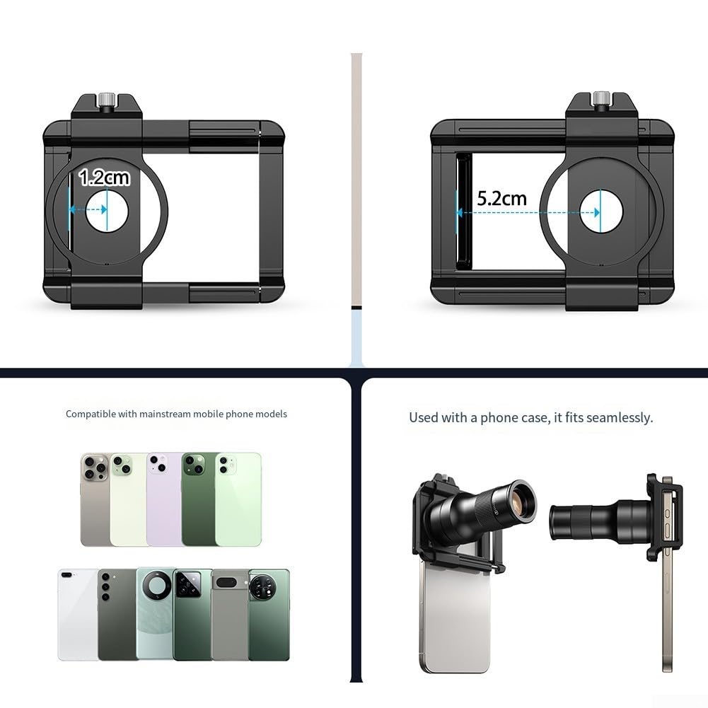 Obiettivo Telefoto 150mm 6x per Smartphone Obiettivo Telefoto | per zoom 6x , fuoco da 15cm a infinito, per ideale per dettagli e paesaggi lontani