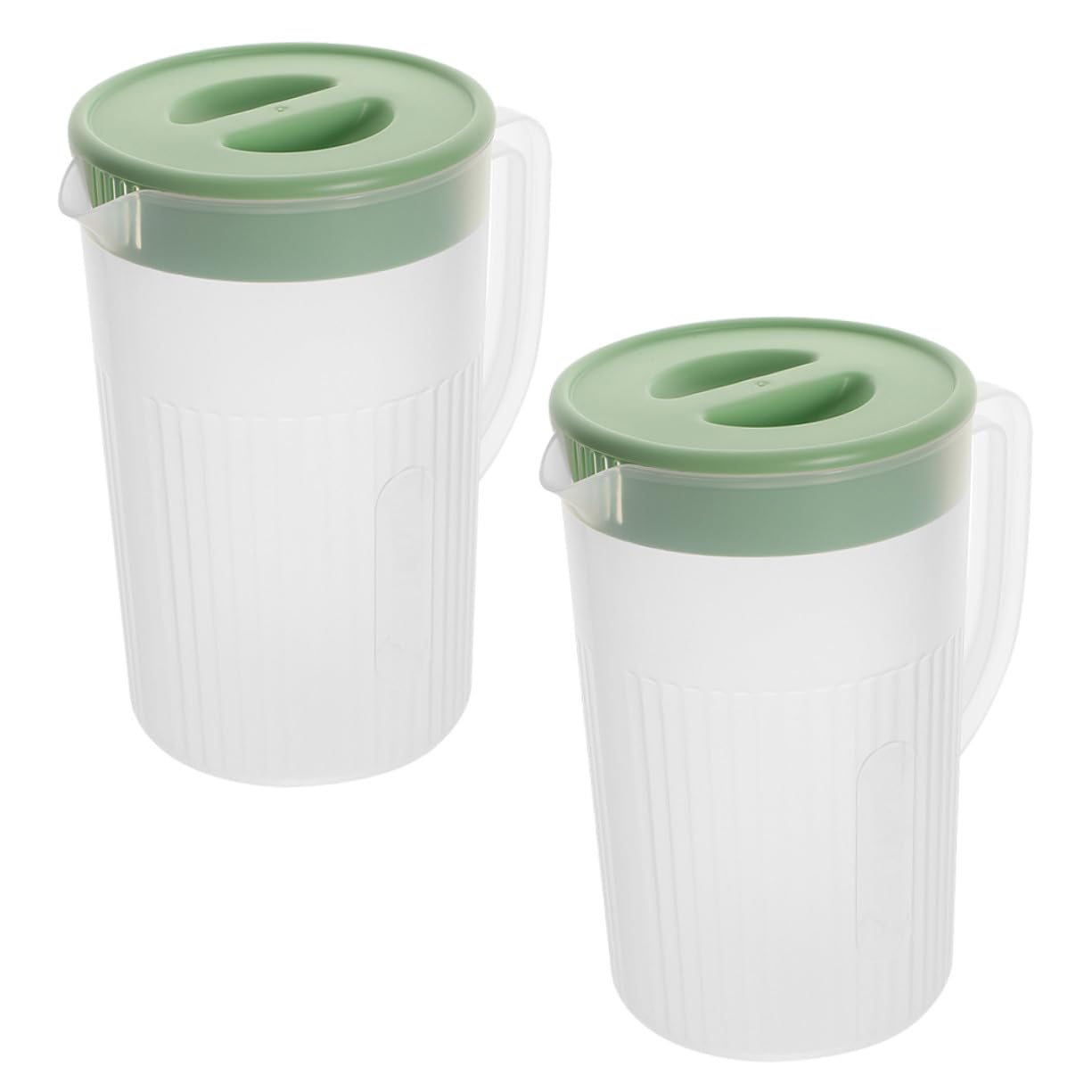 2piezas Jarra de Plástico Tapa y Vertedor para Refrigerador para Agua Fría Limonada Jugos y Bebidas Heladas Casa o Oficina