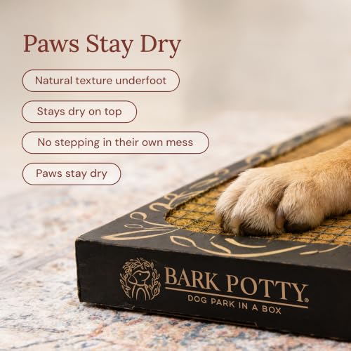 Bark Potty for Puppies - Indoor Puppy Litter Box, Dog Potty Tray 24x16 | Plant-based fiber material - stays dry & pest-free, easy one-hand disposal, indoor potty for dogs, puppies & housebreaking - Image 6