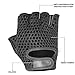 Kango Mesh Weight Lifting Padded Leather Gloves Training Cycling Gym Workout Glove Black S-004P