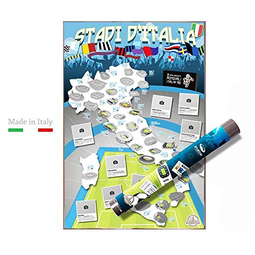 Benbridge Scratch Map Stadi d'Italia Made in Italy - Mapa de los estadios para rascar