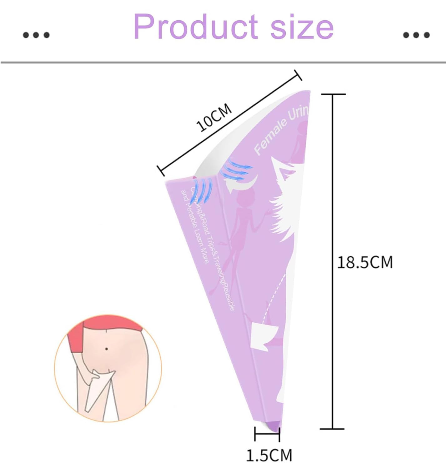 Lot De 10 Urinoirs Jetables Pour Femmes – Entonnoir Papier Imperméable – Pratique Pour Voyage, Camping Et Mobilité Réduite
