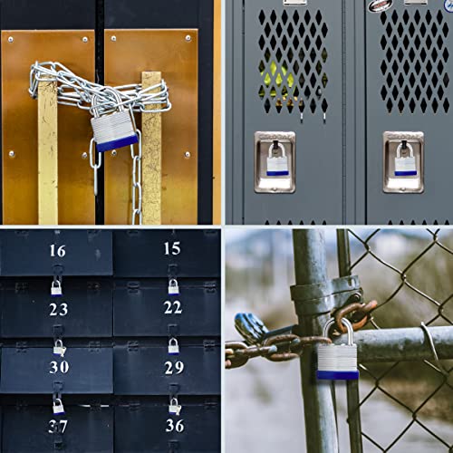 Aosrum Lock Outdoor Padlocks, Laminated Keyed Padlock, 1-9/16 In Wide Body, Padlock Set With Keys (24Pack) #TOP6