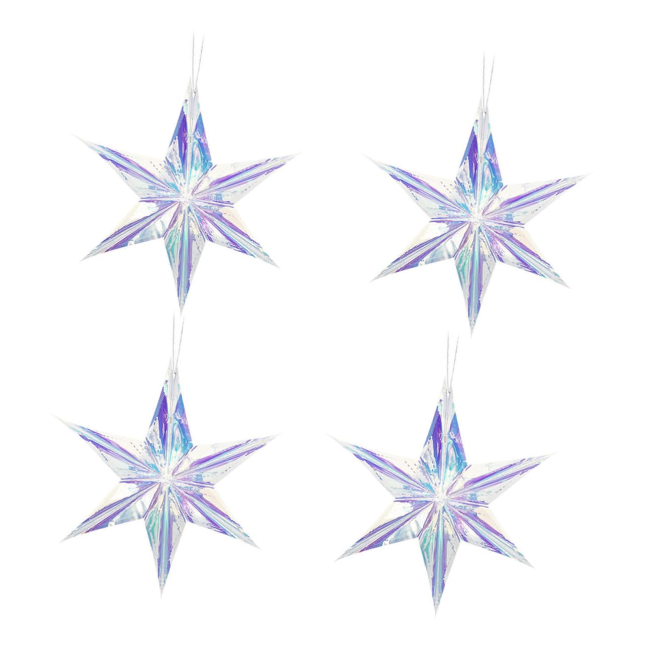 PRETYZOOM 3 Set Adorabili Ornamenti A Forma Di Stella A Sei Punte Decorazioni Per Feste Ornamenti Appesi Per Finestre Soffitti Alberi Di Natale 4 Pezzi*3